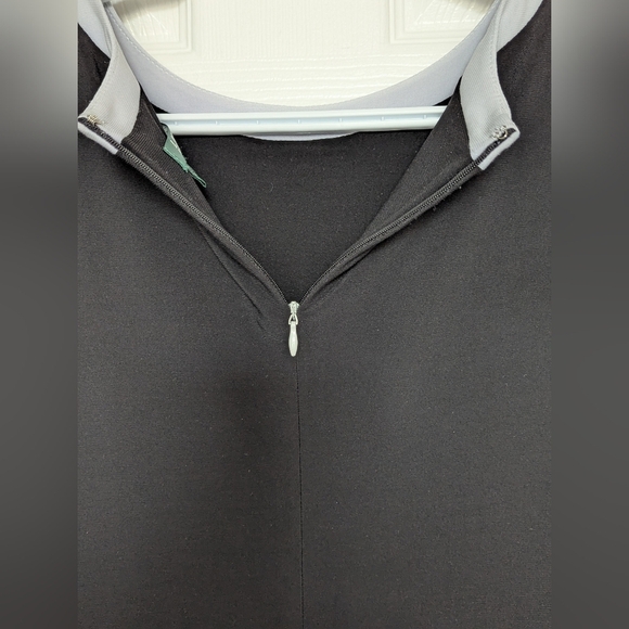 Ralph Lauren Women's (Size 8) Black & White Lined Long Sleeve Dress with Ruching - Picture 6 of 12